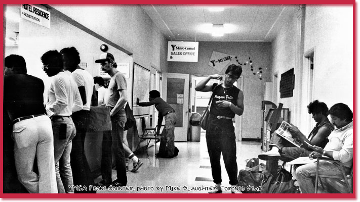 College St. YMCA front counter photo by Mike Slaughter, Toronto Star