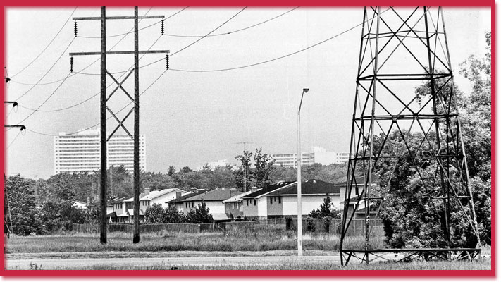 Ontario Hydro right of way in Mississauga