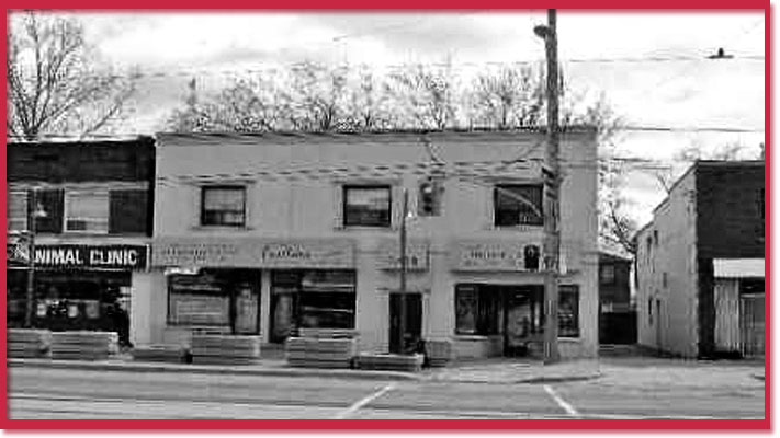 Black and white photo of 3465 Lakeshore Blvd